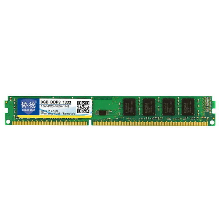 XIEDE X032 DDR3 1333MHz 8GB 1.5V General Full Compatibility Memory RAM Module for Desktop PC, 1333MHz 8GB 1.5V General Full Compatibility