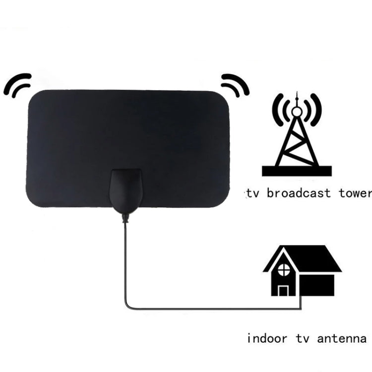 AN-1001 5dBi/25dBi Indoor HDTV Antenna with Dual-side Sticker, VHF170-230/UHF470-862MHz, AN-1001