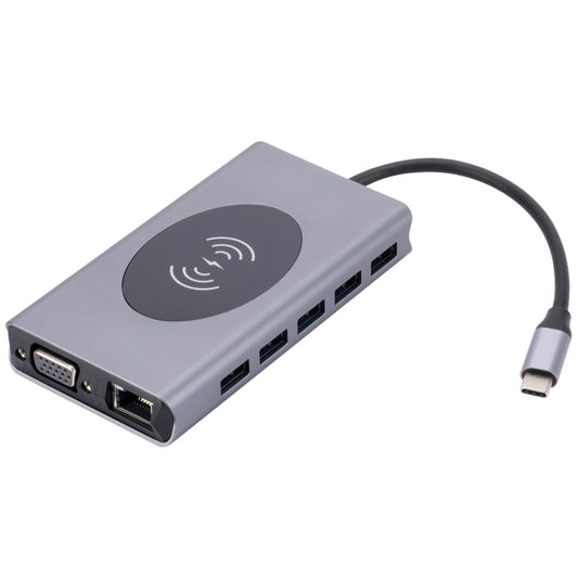 1093 Station d'accueil USB-C 13 en 1 avec fonction de chargeur sans fil, 1093