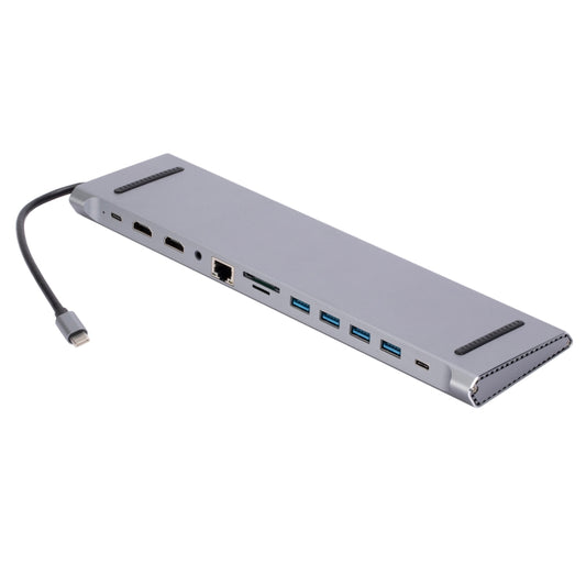 Station d'accueil 12 en 1 Type-C vers double HDMI, 12 en 1