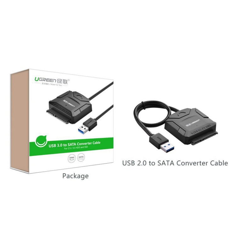 UGREEN USB 3.0 to SATA Adapter Cable Converter for 2.5 / 3.5 inch Hard Drive Disk HDD and SSD, Support UASP SATA 3.0, USB 3.0 to SATA