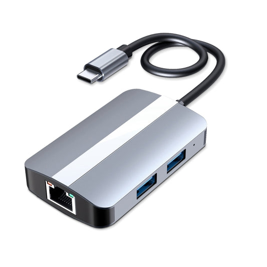 BYL-2112 5 in 1 USB-C / Type-C to USB Multifunctional Docking Station HUB Adapter, BYL-2112