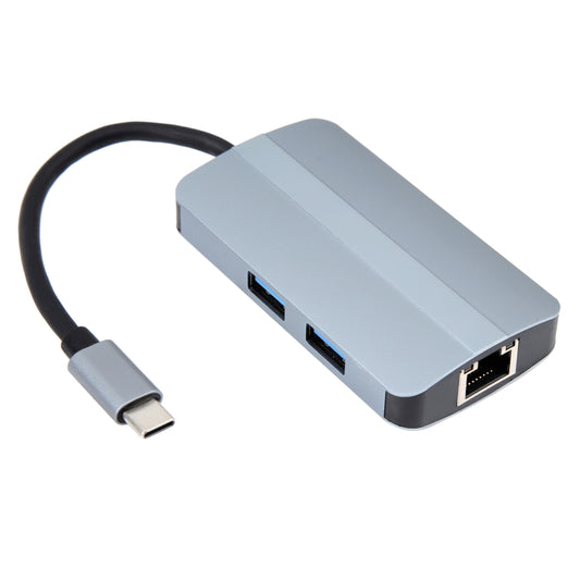 BYL-2203 6 in 1 USB-C / Type-C to USB Multifunctional Docking Station HUB Adapter, BYL-2203
