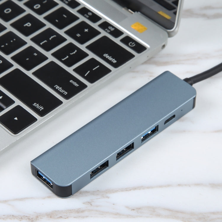 BYL-2301T 5 in 1 USB-C / Type-C to USB Multifunctional Docking Station HUB Adapter, BYL-2301T