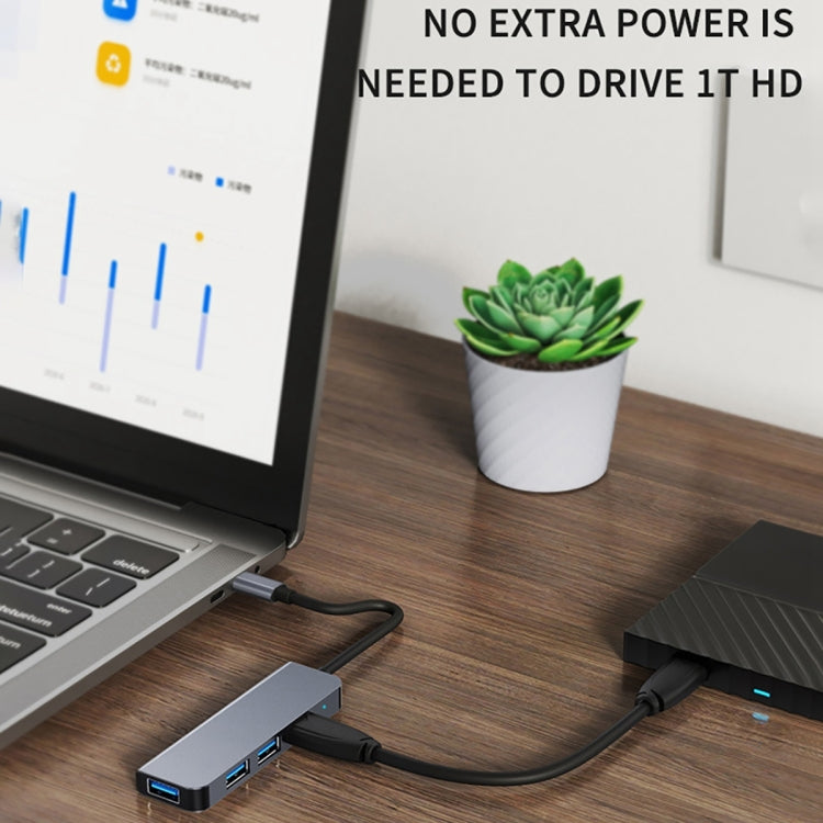 BYL-2301T 5 in 1 USB-C / Type-C to USB Multifunctional Docking Station HUB Adapter, BYL-2301T