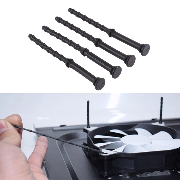4 PCS 65mm Anti Vibration Soft Damping Nail Rubber Silicone Computer Fan Screw, 4 PCS 65mm