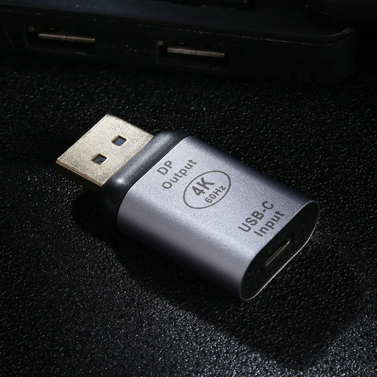 Type-C / USB-C Female to Big DP Male Aluminium Alloy Adapter, Type-C Female to Big DP Male