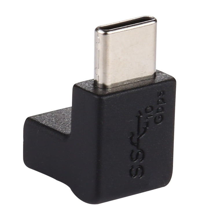 Type-C / USB-C Male to Type-C / USB-C Female 90 Degree Elbow Head Aluminium Alloy Adapter, Type-C Male to Type-C Female