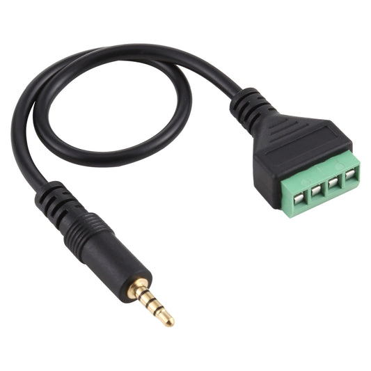 3.5mm Male to 4 Pin Pluggable Terminals Solder-free Connector Solderless Connection Adapter Cable, Length: 30cm, 3.5mm Male to 4 Pin