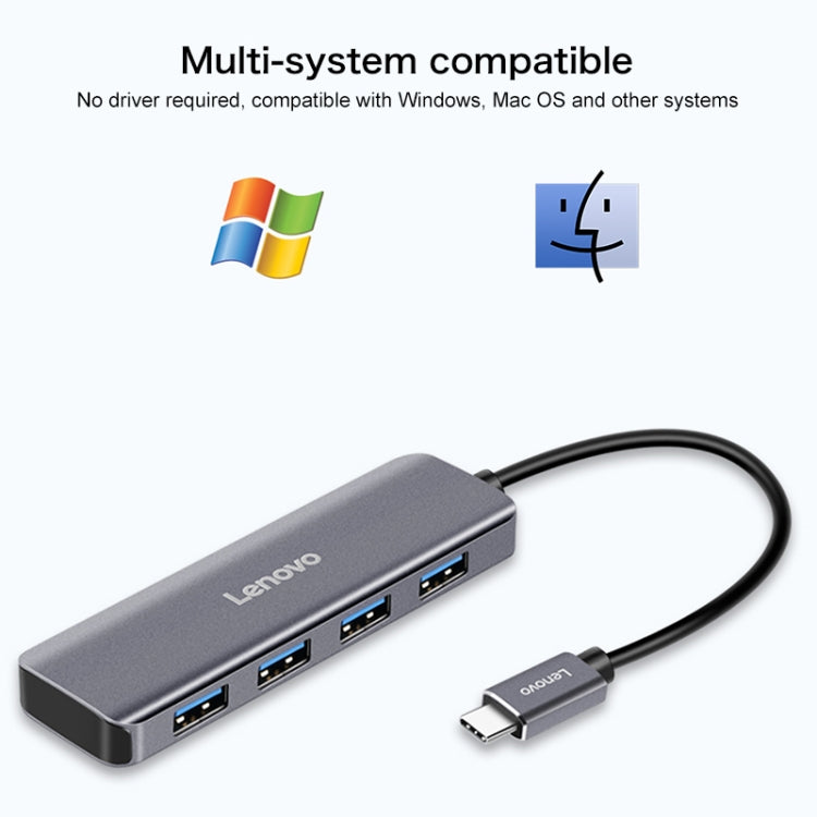 Lenovo C04 4 In 1 Type-C / USB-C to USB-C Converter Splitter Hub, C04