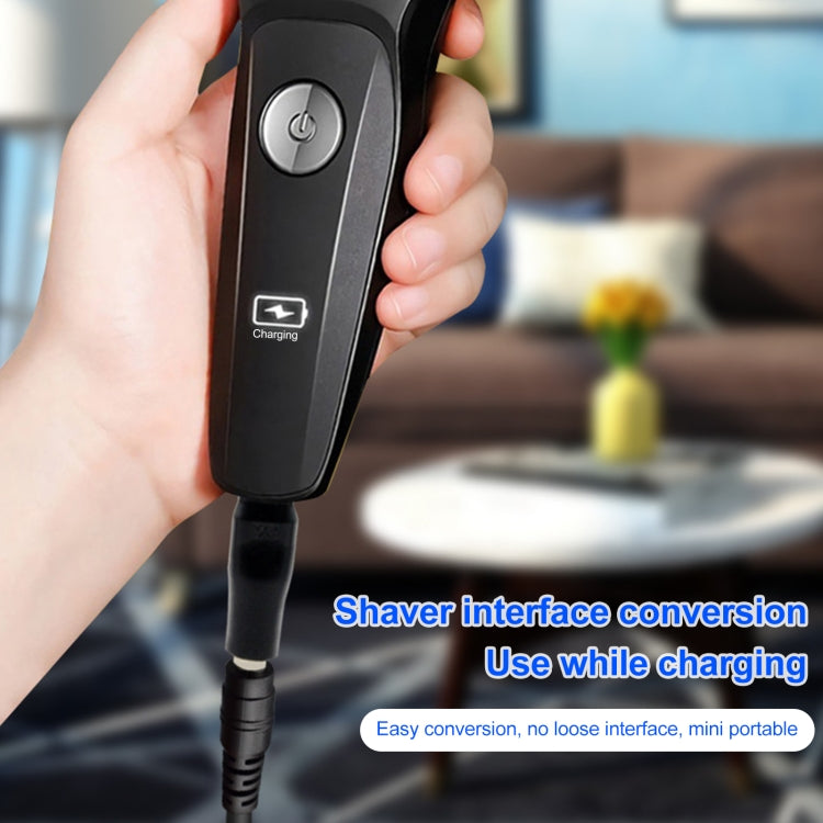 DC 5.5 x 2.1mm Female to Shaver Interface Female Power Supply Conversion Converter, Oval