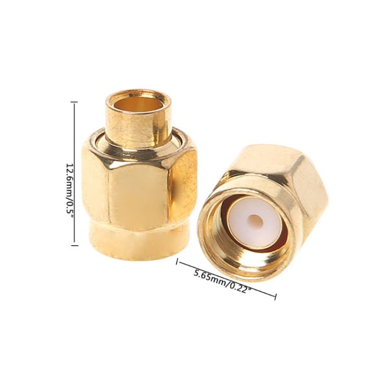 20 PCS SMA-JB3 RF Connector SMA Male Inner Screw & Pin Solder Semi-Rigid, SMA-JB3