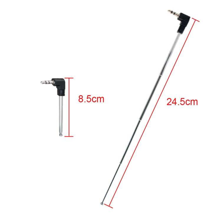 Retractable 3.5mm FM Radio Antenna for Mobile Phone, Max Length: 24.5cm, FM Radio Antenna