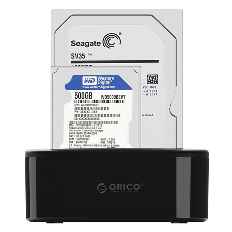 ORICO 6228US3 2.5 / 3.5 inch SATA HDD / SSD 2 Bay USB 3.0 Hard Drive Dock, 1 to 1 Clone 2 Bays without Copy