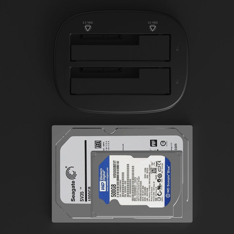 ORICO 6228US3 2.5 / 3.5 inch SATA HDD / SSD 2 Bay USB 3.0 Hard Drive Dock, 1 to 1 Clone 2 Bays without Copy