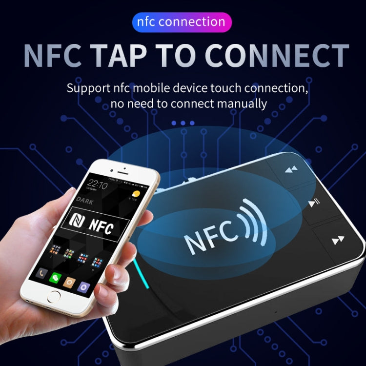 N100 NFC Desktop Bluetooth 5.0 Receiver & Transmitter Car Bluetooth Speaker Audio Adapter, N100