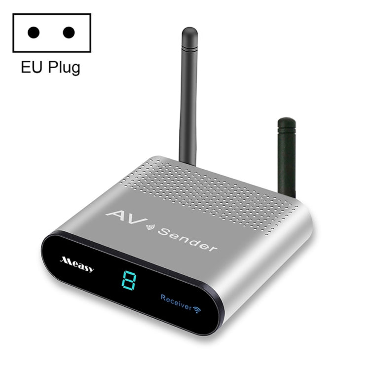 Measy AV550 5.8GHz Wireless Audio / Video Transmitter Receiver with Infrared Return, US Plug, AV550 Silver