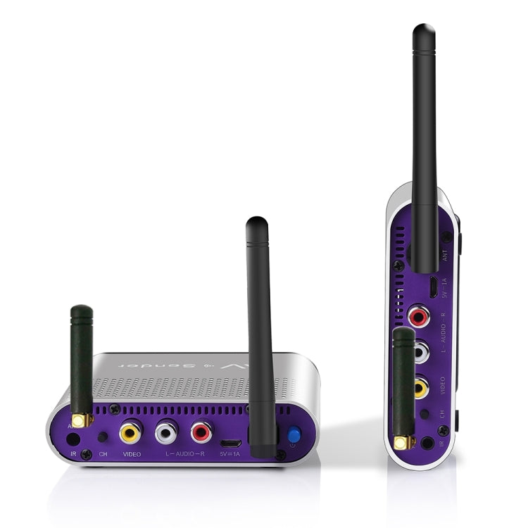 Measy AV550 5.8GHz Wireless Audio / Video Transmitter Receiver with Infrared Return, US Plug, AV550 Silver