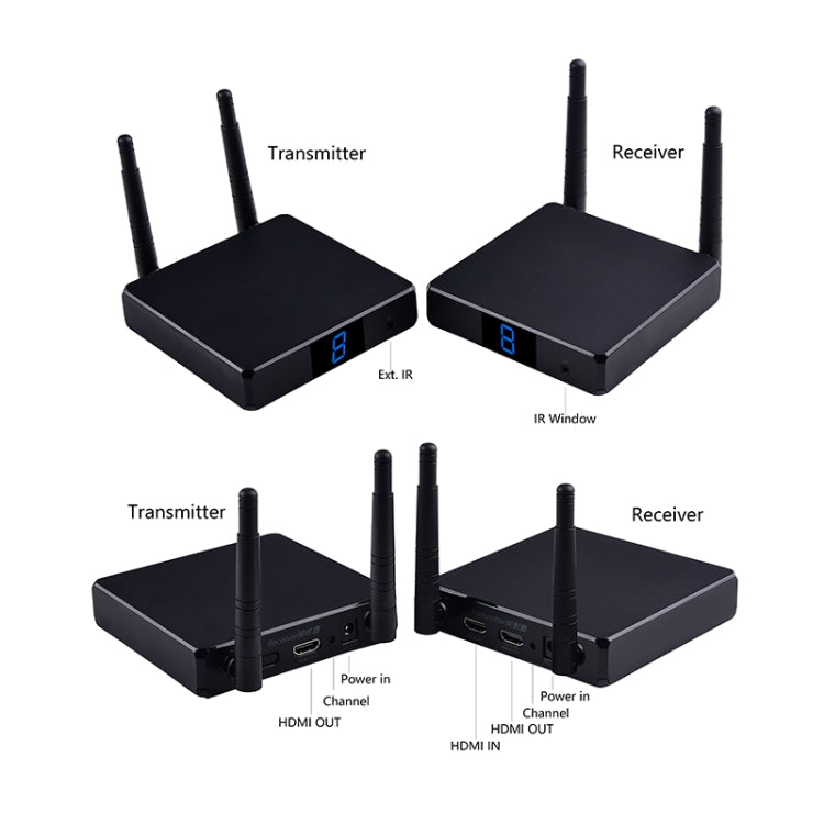 Measy FHD686-2 Full HD 1080P 3D 2.4GHz / 5.8GHz Wireless HD Multimedia Interface Extender 1 Transmitter + 2 Receiver, Transmission Distance: 200m, FHD686-2 (UK Plug), FHD686-2 (US Plug), FHD686-2 (AU Plug), FHD686-2 (EU Plug)
