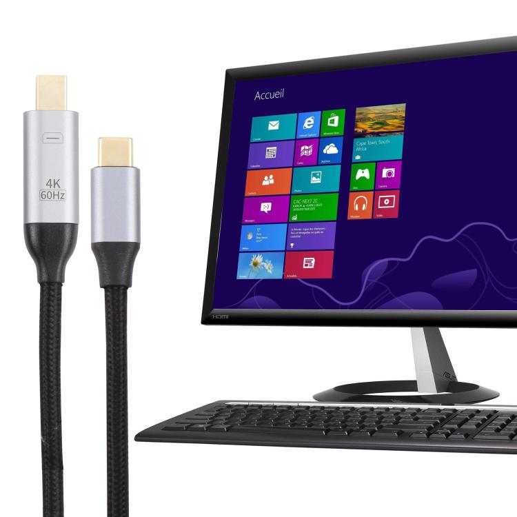 USB-C / Type-C Male to 4K 60Hz Mini DP Male Adapter Cable, Length: 1.8m, Mini DP Male