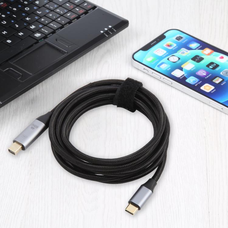 USB-C / Type-C Male to 4K 60Hz Mini DP Male Adapter Cable, Length: 1.8m, Mini DP Male