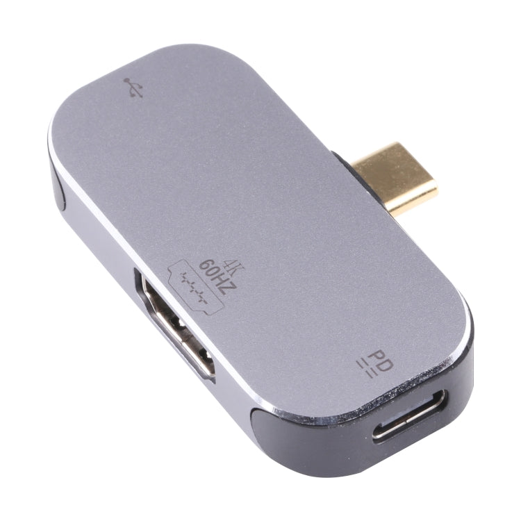 3 in 1 USB-C / Type-C Male to Dual USB-C / Type-C + 4K 60Hz HDMI Female Adapter, Dual USB-C / Type-C + HDMI