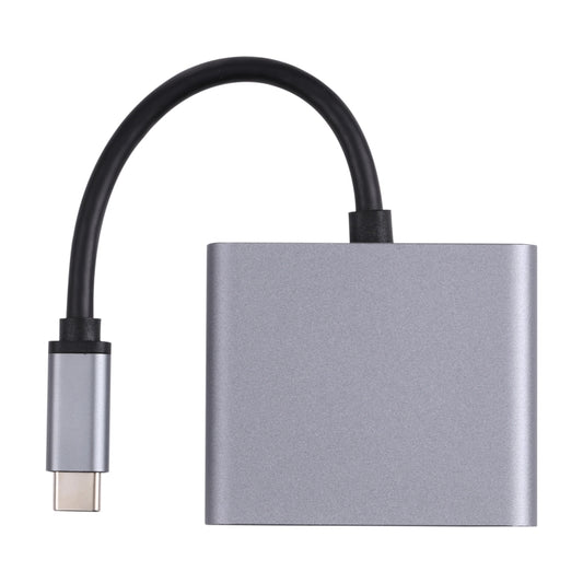 2 in 1 USB-C / Type-C to 2 x HDTV Ports HUB Adapter