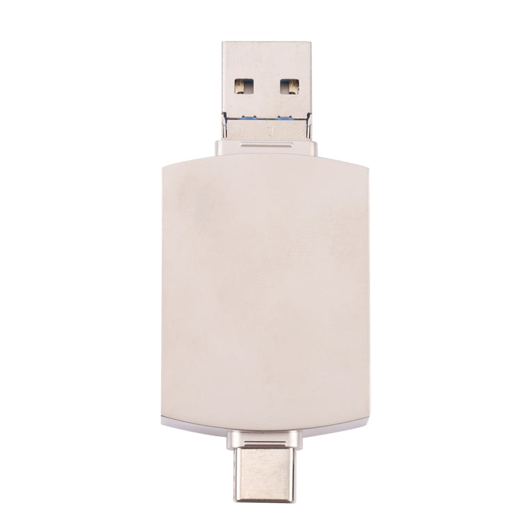 8 In 1 Type-C / USB-C + 8 Pin + Dual USB + SD + TF + Micro Card + OTG Multi-function Adapter, 8 In 1