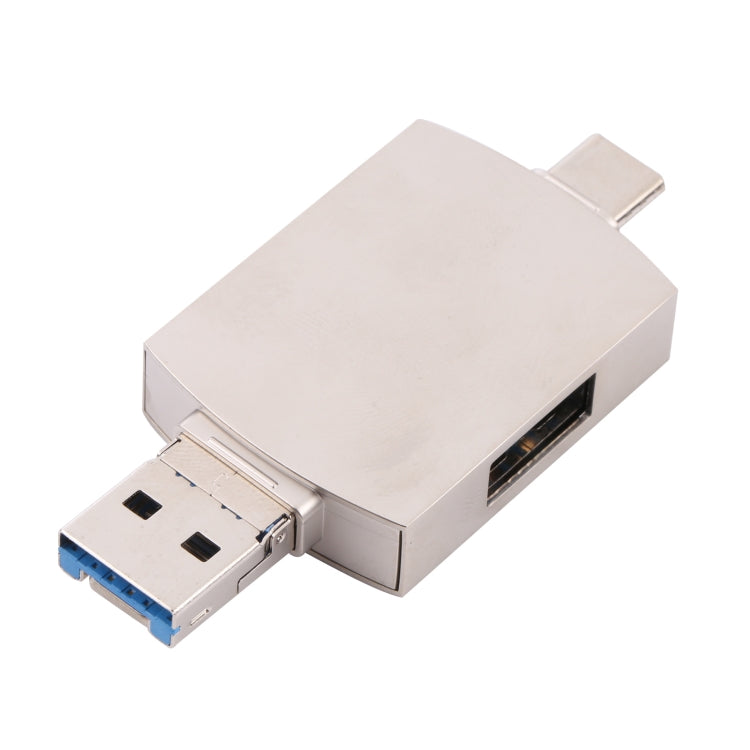 8 In 1 Type-C / USB-C + 8 Pin + Dual USB + SD + TF + Micro Card + OTG Multi-function Adapter, 8 In 1