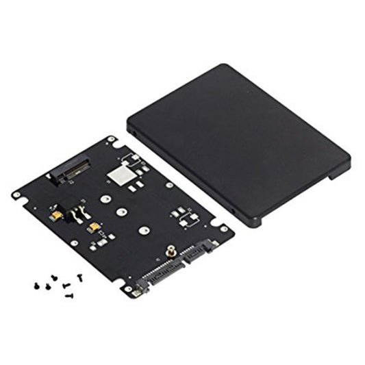 M.2 NGFF SSD to 2.5 inch SATA III Adapter Card with Cover, NGFF to 2.5 inch SATA III Black