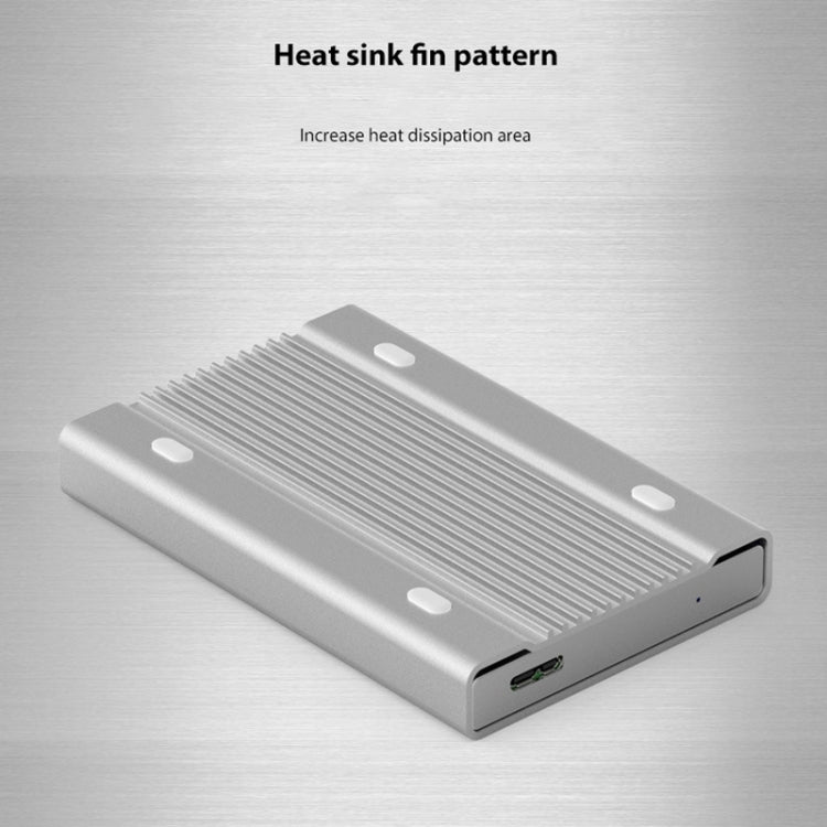 Blueendless U23Q SATA 2.5 inch Micro B Interface HDD Enclosure with USB-C / Type-C to USB-C / Type-C Cable, Support Thickness: 1cm or less, Type-C (1cm)