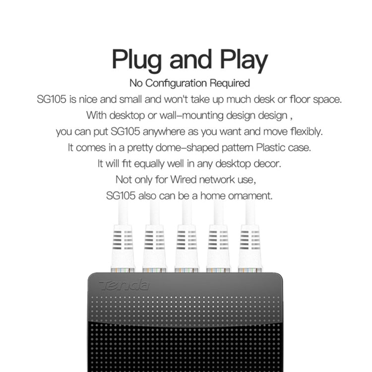 Tenda SG105 Mini 5 Ports 1000Mpbs Fast Gigabit Ethernet Network Switch LAN HUB