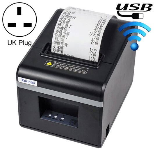 Xprinter N160II USB+WIFI-Schnittstelle 80mm 160mm/s Automatischer Thermo-Belegdrucker, UK-Stecker, USB+WIFI-Schnittstelle, EU-Stecker, USB+WIFI-Schnittstelle, UK-Stecker, USB+WIFI-Schnittstelle, US-Stecker