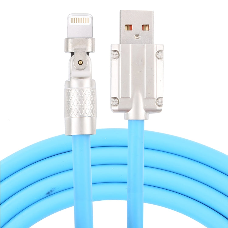Mech Series 6A 120W USB to 8 Pin 180-degree Metal Plug Fast Charging Cable, Length: 1.2m, 1.2m 8 Pin, 1.2m 180-degree 8 Pin