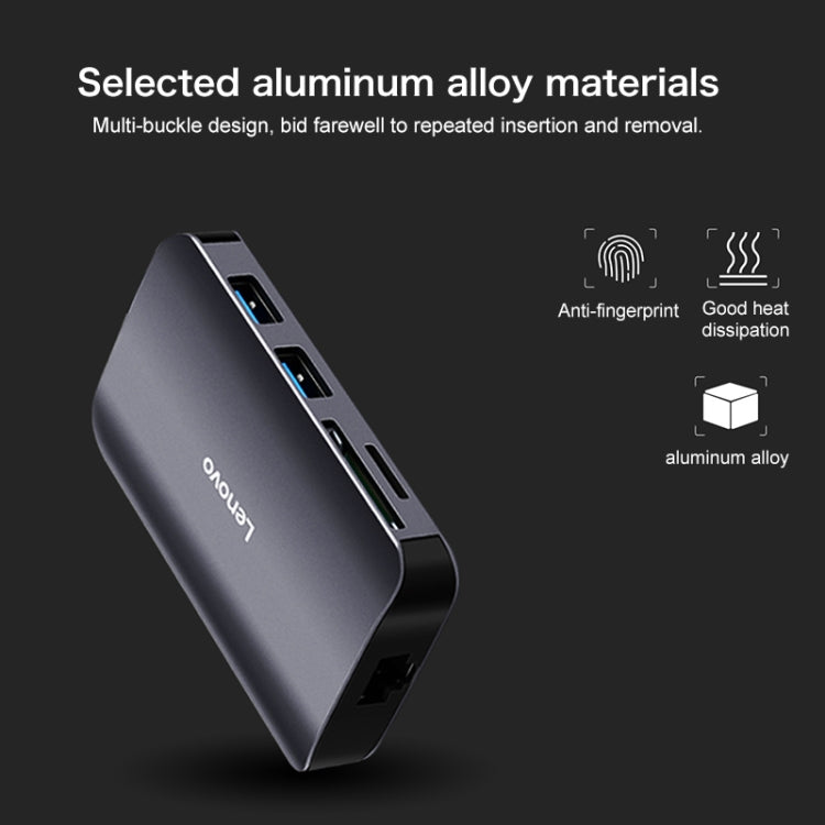 Lenovo F1-C08 8 In 1 Type-C / USB-C to HDMI Multi-function Converter Hub, F1-C08