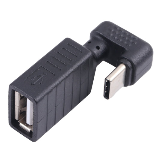 USB-C / Type-C Male to USB 2.0 Female U-shaped Elbow OTG Adapter, Type-C to USB 2.0
