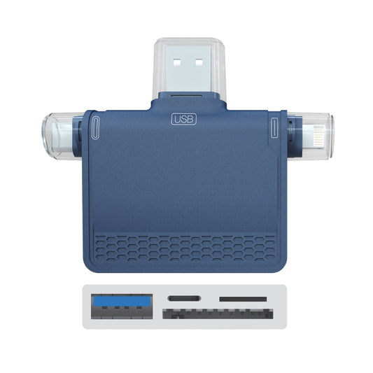 Station d'accueil multifonctionnelle NK-939C 3 en 1 USB vers USB-C / Type-C + 8 broches