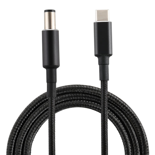 PD 100W 7.4 x 0.6mm Male to USB-C / Type-C Male Nylon Weave Power Charge Cable for HP, Cable Length: 1.7m, 7.4 x 0.6mm for HP