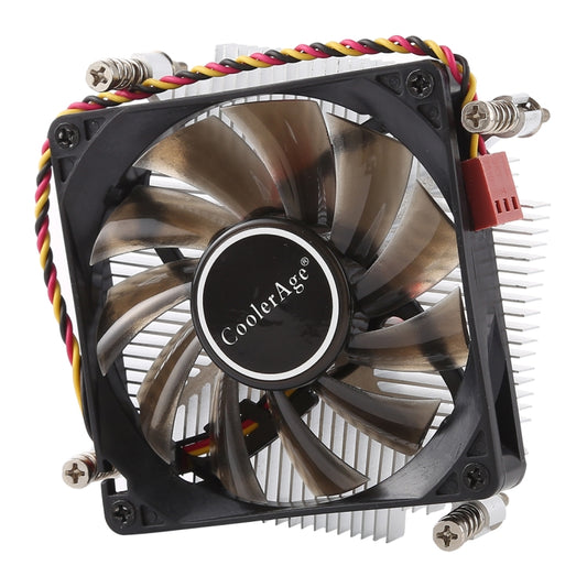 CoolerAge 1155-1U DC 12V 2000PRM 30.5cfm Copper Core Heatsink Hydraulic Bearing Cooling Fan CPU Cooling Fan for Intel 1150 1156 1151, 1155-1U Copper Core