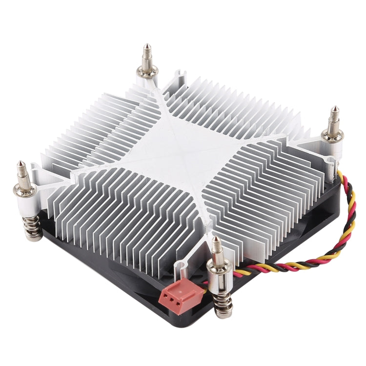 CoolAge 1155-1U DC 12V 2000PRM 30.5cfm Aluminum Heatsink Hydraulic Bearing Cooling Fan CPU Cooling Fan for Intel 1150 1156 1151, 1155-1U Aluminum