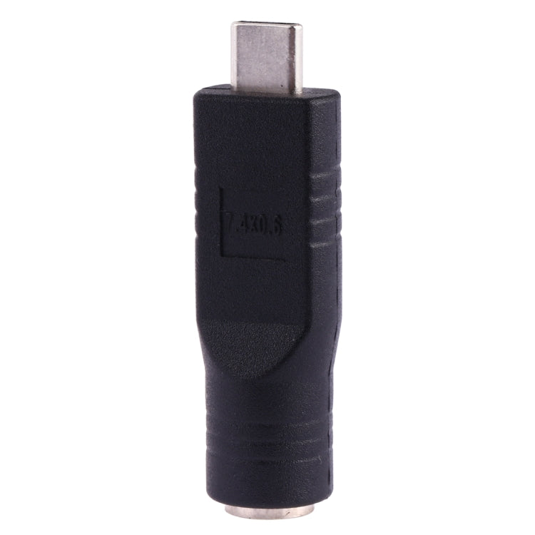 7.4 x 0.6mm Female to USB-C / Type-C Male Plug Adapter Connector, 7.4 x 0.6mm Female