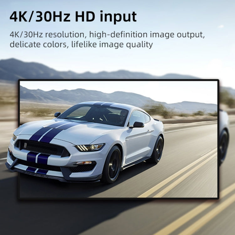 4K 30Hz HDMI to USB-C / Type-C HD Video Capture Card with Cable, HDMI to Type-C