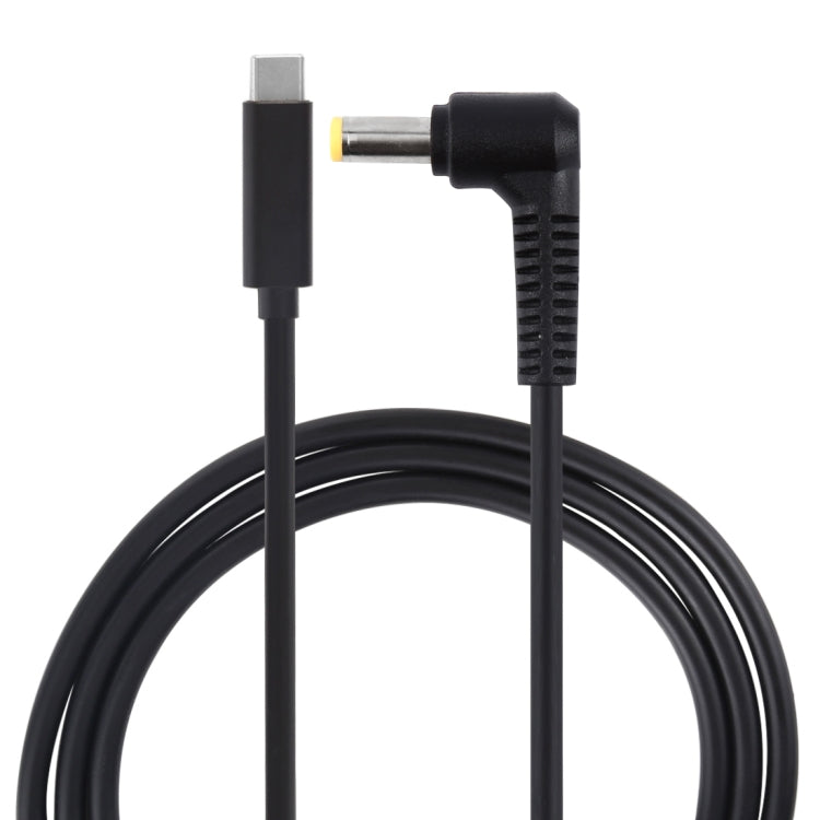 PD65W USB-C / Type-C Elbow to 5.5 x 2.5mm Laptop Power Charging Cable 1.5m