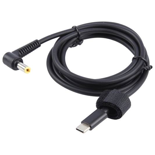 PD65W USB-C / Type-C Elbow to 5.5 x 2.5mm Laptop Power Charging Cable 1.5m
