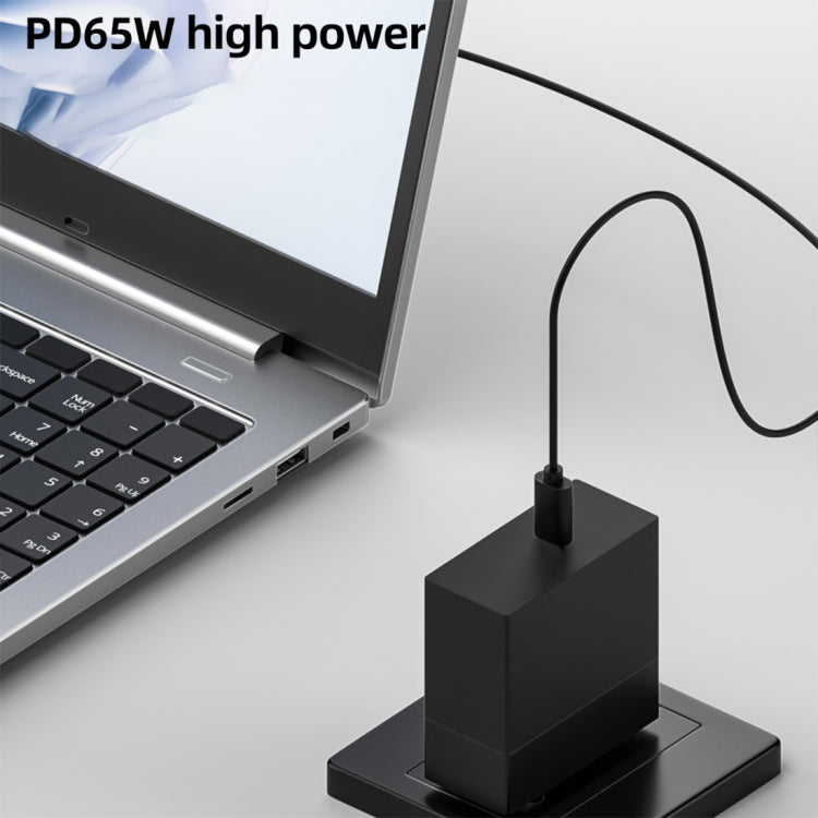 PD65W USB-C / Type-C Elbow to 5.5 x 2.5mm Laptop Power Charging Cable 1.5m