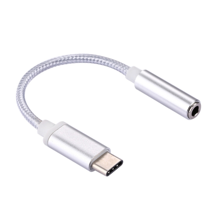 USB-C / Type-C Male to 3.5mm Female Weave Texture Audio Adapter, Length: about 10cm