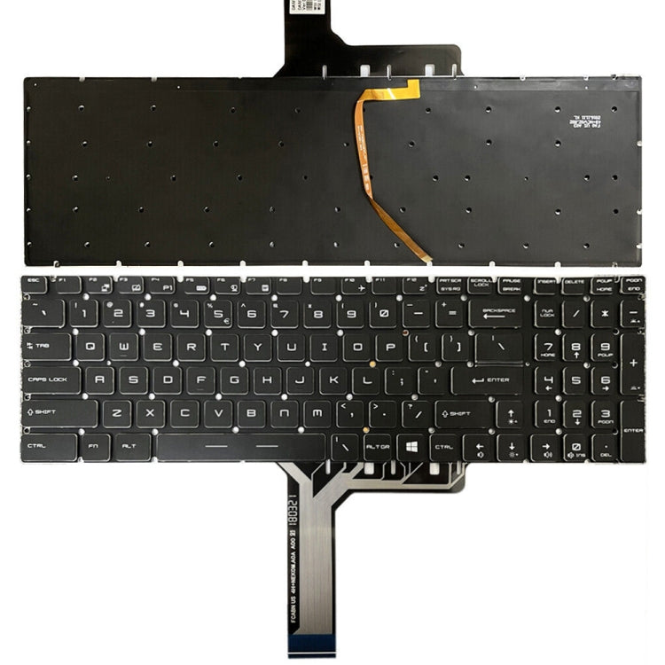 Clavier rétroéclairé coloré pour ordinateur portable MSI Steel GS60 / GS70 / GS72 / GT72 / GE62 / GE72 / GS73V, version américaine