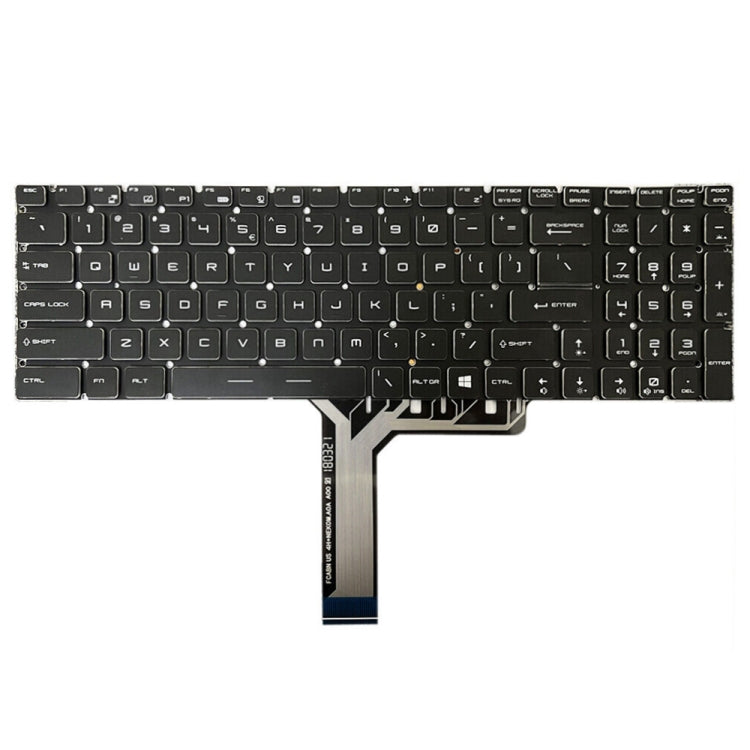 Clavier rétroéclairé coloré pour ordinateur portable MSI Steel GS60 / GS70 / GS72 / GT72 / GE62 / GE72 / GS73V, version américaine