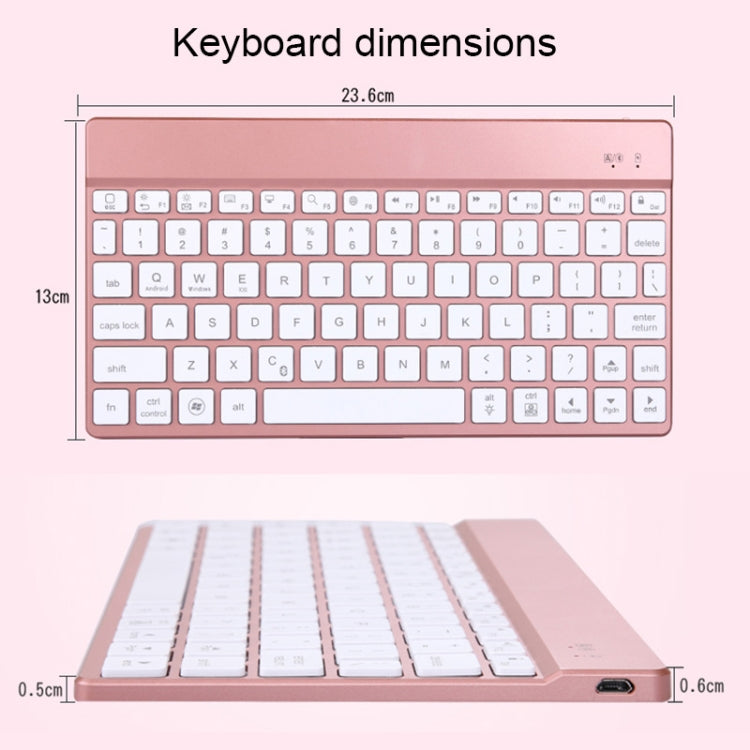 508A Detachable Bluetooth Keyboard + Horizontal Flip Leather Tablet Case with Holder & Colorful Backlight for iPad Pro 9.7 inch, iPad Air, iPad Air 2, iPad 9.7 inch (2017), iPad 9.7 inch (2018), 508A Champagne Gold, 508A Blue