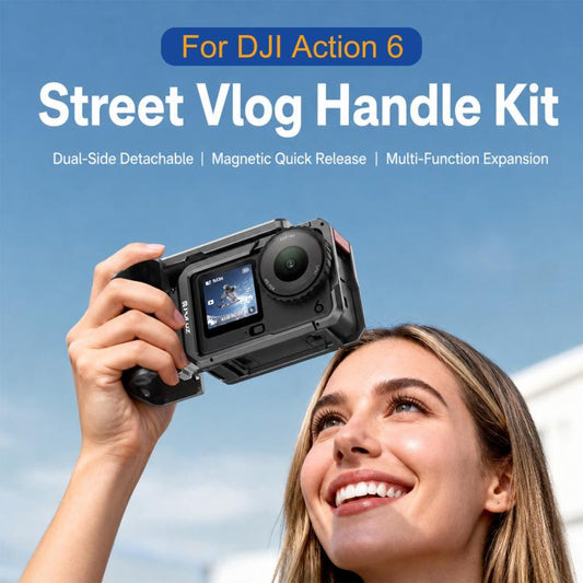 Pour DJI Osmo Action 6 Cage de protection en métal PULUZ avec poignée, pour DJI Osmo Action 6